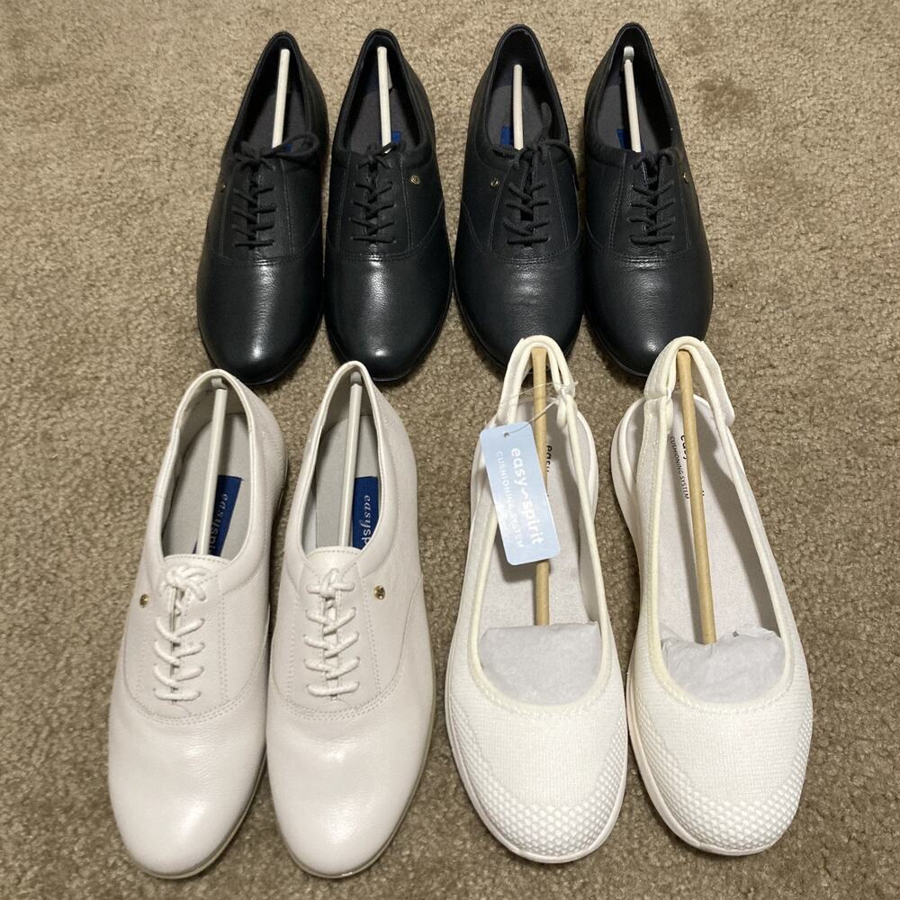 NWT Easy Spirit Women’s Shoes *LOT OF 4* Leather Oxfords & Walking Shoes Sz 8.5